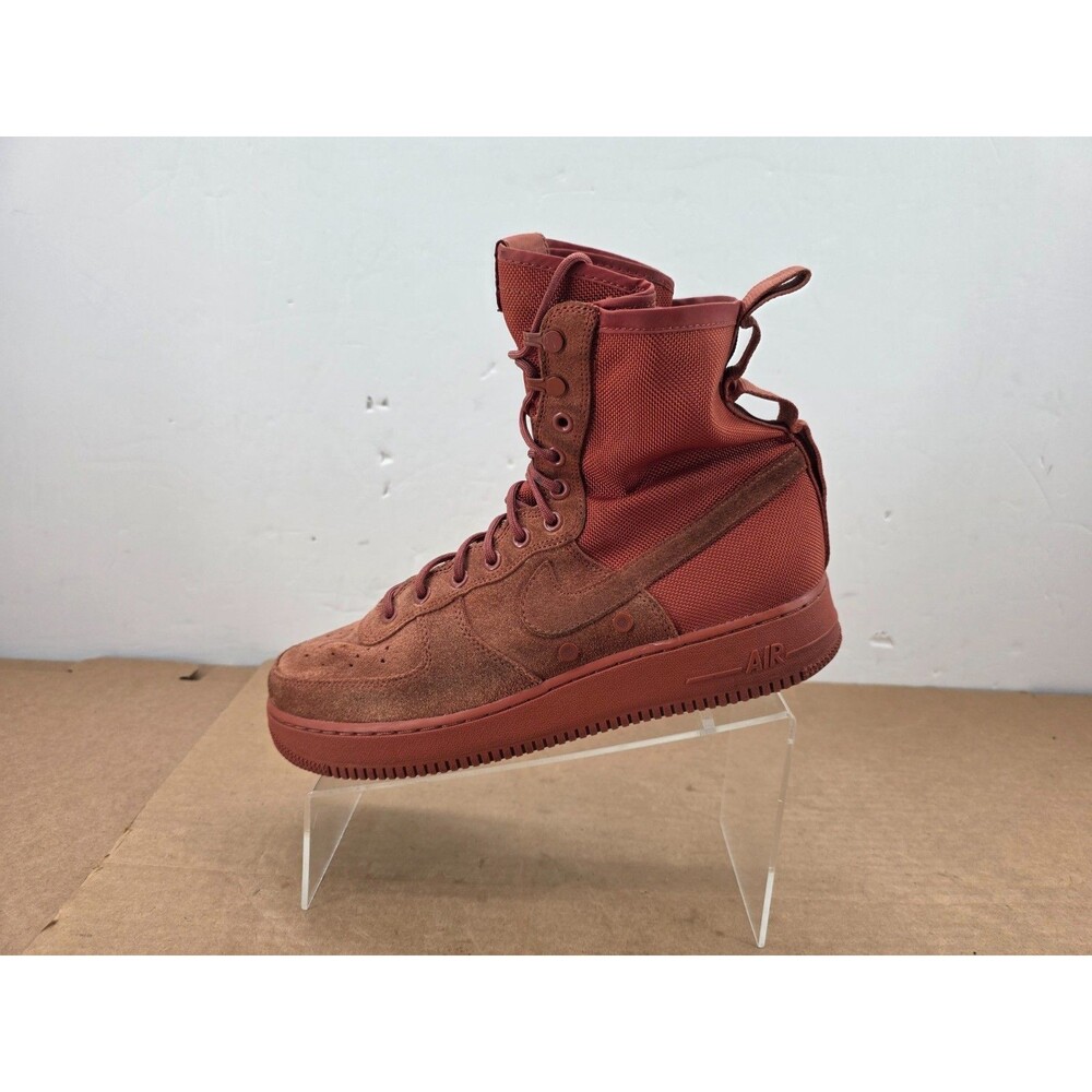 Nike SF Air Force 1 High Boots Shoes Mens Size 11 Dusty Peach Suede Red